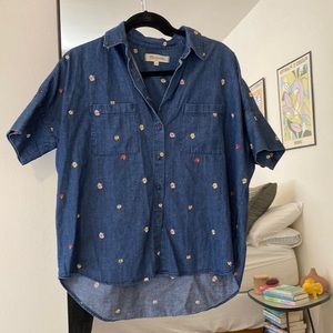 Madewell embroidered denim shirt
